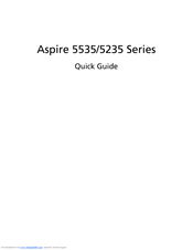 Acer 5535-5050 - Aspire - Athlon X2 2.1 GHz Quick Manual