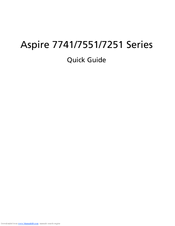 Acer Aspire 7551G Quick Manual