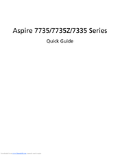 Acer Aspire 7738G-6006 Quick Manual