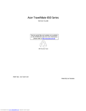 Acer TravelMate 650 Series Service Manual