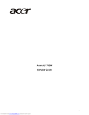 Acer AL1702W Service Manual