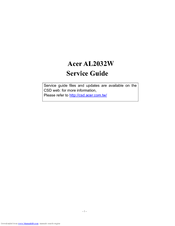 Acer AL2032W Service Manual
