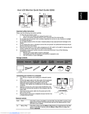 Acer B203HV Quick Start Manual