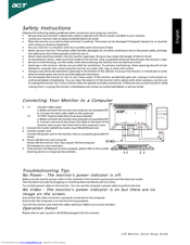 Acer P185H Quick Setup Manual