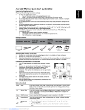 Acer V243HL Quick Start Manual