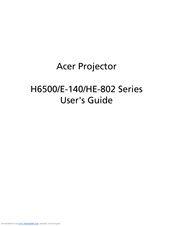 Acer H6500Series User Manual