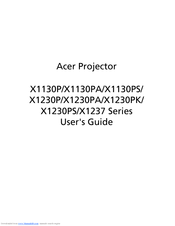 Acer X1237 Series User Manual