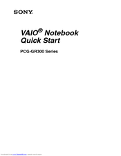 Sony PCG-GR390K Quick Start Manual