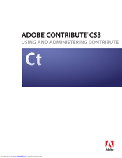 Adobe 38040286 - Contribute CS3 - PC User Manual