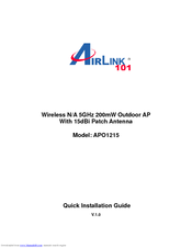 Airlink101 APO1215 Quick Installation Manual