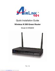Airlink101 AR686W Quick Installation Manual