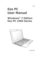 Asus 1005HA-PU1X-BK - Eee PC Seashell 1005HA User Manual