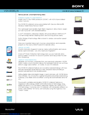 Sony VAIO VGN-SR220J Specifications