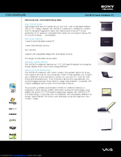 Sony Vaio VGN-SR490J Specifications
