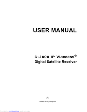 Echostar D-2600 IP Viaccess User Manual