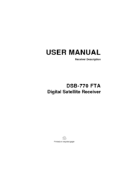 Echostar DSB-770 FTA User Manual