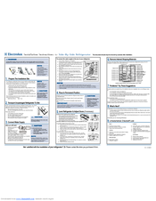 Electrolux EW26SS70I Series Installation Instructions