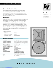 Electro-Voice EVERYWHERE FRI-122/64 Specification Sheet