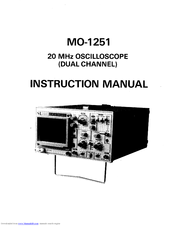 Elenco Electronics MO-1251 Instruction Manual