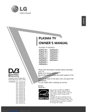 LG 50PS2000 Owner's Manual