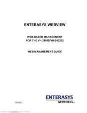 Enterasys Vertical Horizon VH-2402S Web Management Manual