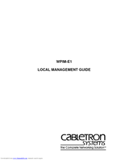Enterasys WPIM-E1 Network Manual