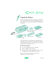 Epson C203011-B - Stylus Color 3000 Inkjet Printer Quick Setup Manual