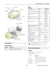 Epson Stylus COLOR 480SXU - Ink Jet Printer User Manual