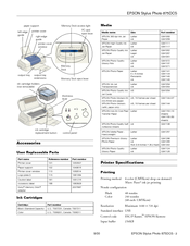 Epson 875DCS - Stylus Photo Color Inkjet Printer Manual