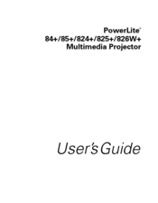 Epson PowerLite 84 User Manual