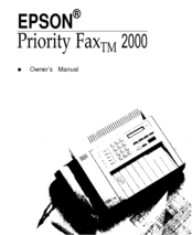 Epson Priority Fax 2000 Owner's Manual