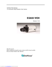 EverFocus WDII EQ600 Instruction Manual