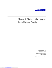 Extreme Networks Summit1/LX Hardware Installation Manual