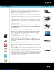 Sony VAIO VPCEE32FX/BJ Specification Sheet