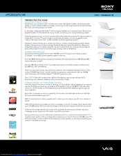 Sony VAIO VPCEE33FX/WI Specification Sheet
