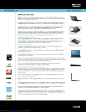 Sony VPCEE37FX Specification Sheet