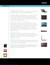 Sony VAIO VPCEE41FX/T Specification Sheet