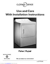 Fisher & Paykel DG08 Use And Installation Manual