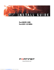 Fortinet FortiWiFi FortiWiFi-50B Install Manual