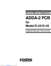 Fostex D-25 Service Manual Supplement