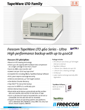 Freecom TapeWare LTO 460es Specifications