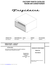 Frigidaire FAC103K1A1 Factory Parts Catalog