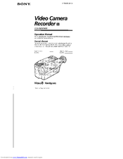 Sony Handycam CCD-TR33 Operation Manual