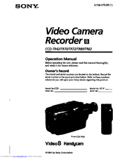 Sony Handycam CCD-TR70 Operation Manual
