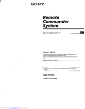 Sony CDX-T68PKG - Cdxt68x & Rmx69rf Operating Instructions Manual