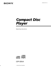 Sony CDP-CE535 - Compact Disc Player Operating Instructions Manual