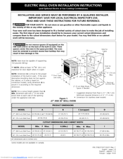 Frigidaire FEB789WCCH Installation Instructions Manual