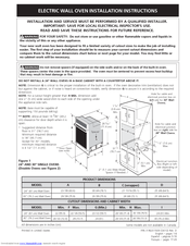 Frigidaire FEB798CCSE Installation Instructions Manual