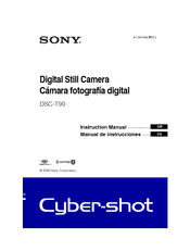 Sony DSC T90 - Cyber-shot Digital Camera Instruction Manual