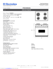 Frigidaire FED300A Specifications